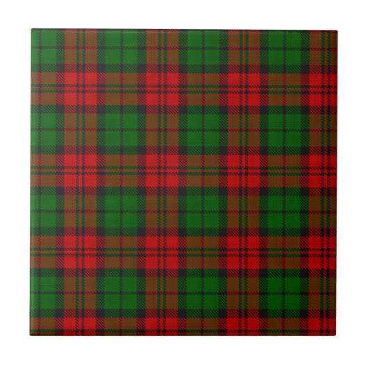 Blackwatch Campbell Tartan Red Green Kariert Fliese (Vorderseite)