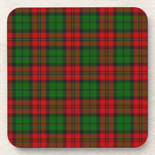 Blackwatch Campbell Tartan Red Green Kariert Getränkeuntersetzer (Vorderseite)