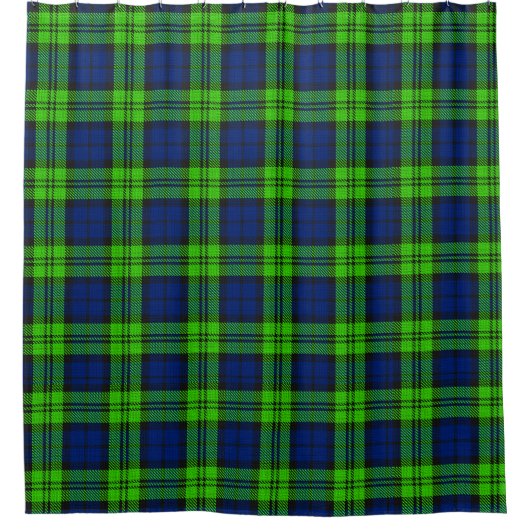 Blackwatch Kariert Tartan Duschvorhang (Vorderseite)