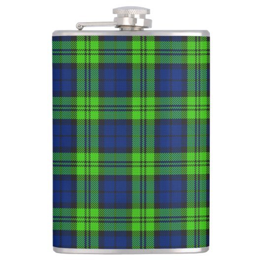 Blackwatch Kariert Tartan Flachmann (Vorderseite)