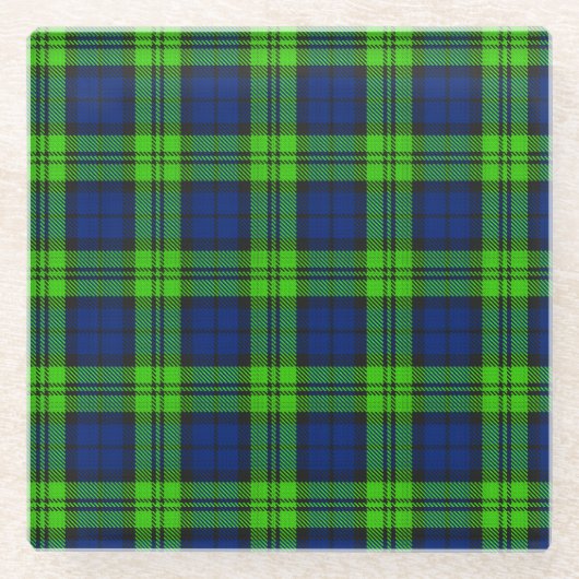 Blackwatch Kariert Tartan Glasuntersetzer (Vorderseite)