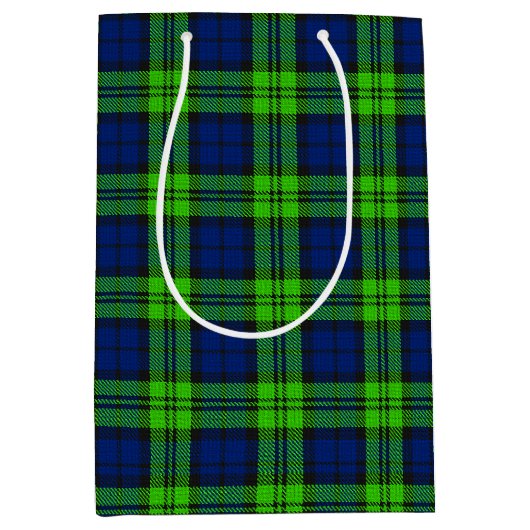 Blackwatch Kariert Tartan Mittlere Geschenktüte (Vorderseite)