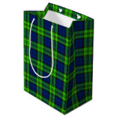 Blackwatch Kariert Tartan Mittlere Geschenktüte (Rückseite Schrägansicht)