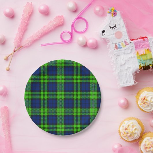 Blackwatch Kariert Tartan Pappteller (Party)