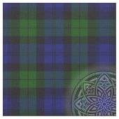 Blackwatch Modern Tartan Stoff (Nahaufnahme)