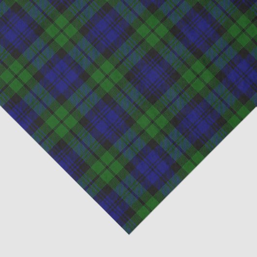 Blackwatch Tartan Campbell Clan Seidenpapier (Ausschnitt)