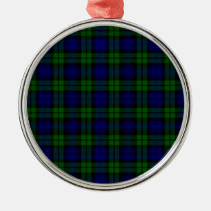 Blackwatch Tartan Campbell-Clan Silbernes Ornament