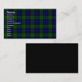 Blackwatch Tartan Campbell-Clan Visitenkarte (Vorne/Hinten)