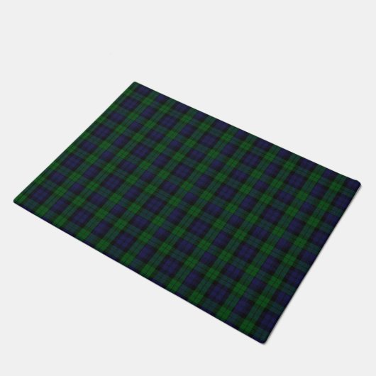 Blackwatch Tartan Fußmatte (Schrägansicht)
