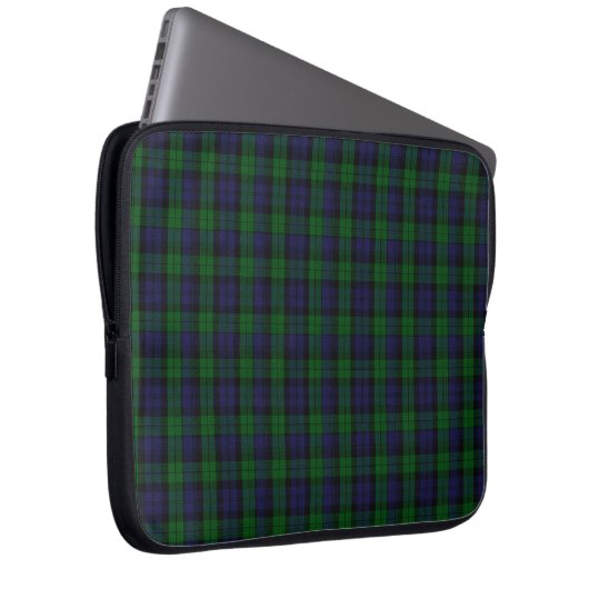 Blackwatch Tartan Laptopschutzhülle (Vorne Rechts)