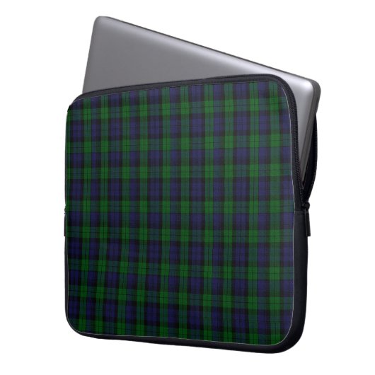 Blackwatch Tartan Laptopschutzhülle (Vorderseite Links)