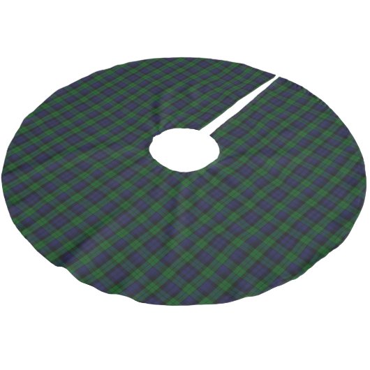 Blackwatch Tartan Polyester Weihnachtsbaumdecke (Schrägansicht)