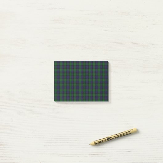 Blackwatch Tartan Post-it Klebezettel (Auf Schreibtisch)