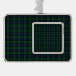 Blackwatch Tartan Rahmen-Ornament Silber