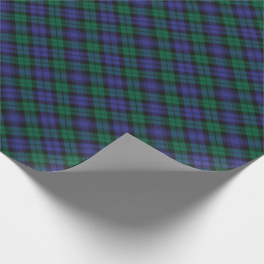 Blackwatch Tartan Royal Scottish Kariert Pattern Geschenkpapier (Ecke)