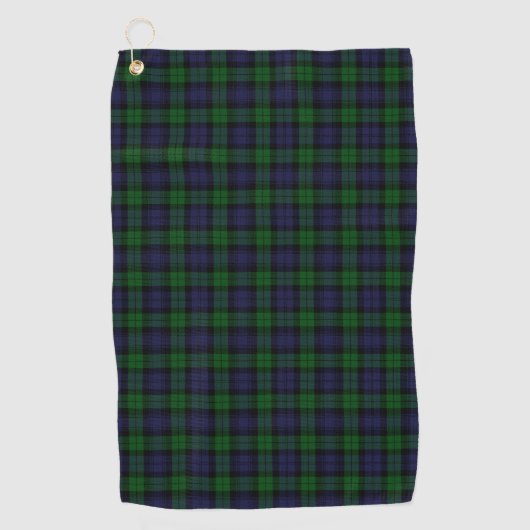Blackwatch Tartan Royal Scottish Kariert Pattern Golfhandtuch (Vorderseite)