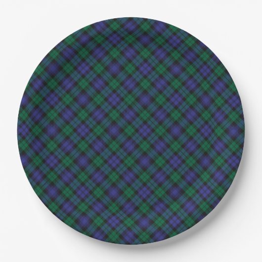 Blackwatch Tartan Royal Scottish Kariert Pattern Pappteller (Vorderseite)