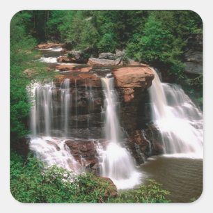 Blackwater Falls, West Virginia, landschaftlich, Quadratischer Aufkleber