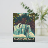 Blackwater Falls, West Virginia, Travel Postkarte (Stehend Vorderseite)
