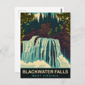Blackwater Falls, West Virginia, Travel Postkarte (Vorne/Hinten)