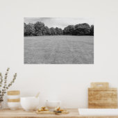 Blackweir Felder, Bute Park, Cardiff. (B&W) Poster (Küche)