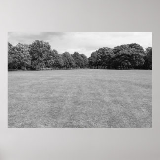 Blackweir Felder, Bute Park, Cardiff. (B&W) Poster