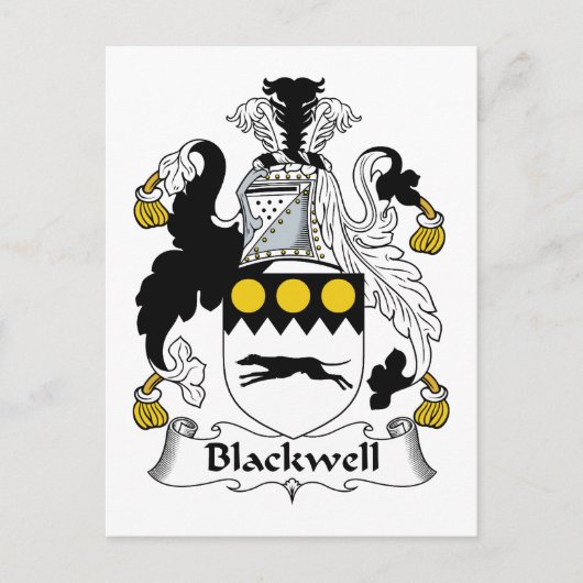 Blackwell Familienwappen Postkarte (Vorderseite)