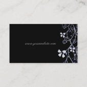 BlackWhite Florali Business Card Visitenkarte (Rückseite)