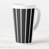 BlackWhite Lines Große Latte-Tasse Milchtasse (Rechte Ecke)