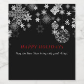 BlackWhite Weinlabel Hochzeit, Weihnachten, Neues  Weinetikett (Einzelnes Label)