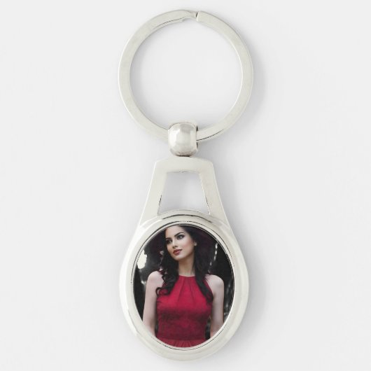 BlackWhiteRed metal keychain Schlüsselanhänger (Vorderseite)