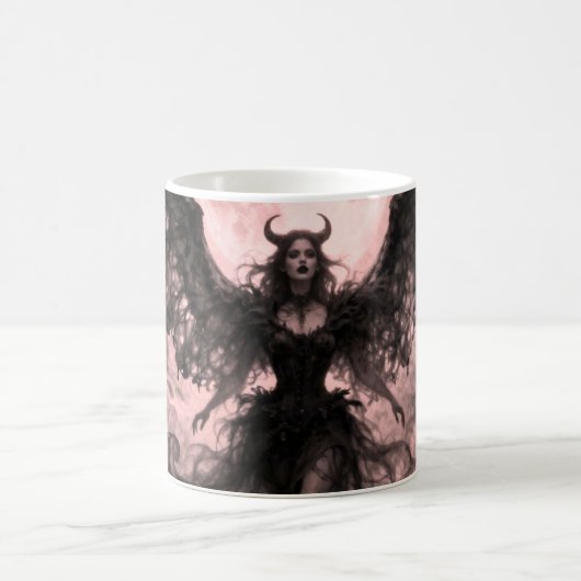 Blackwing Moon - AI Fantasy Digital Art Print Kaffeetasse (Mittel)
