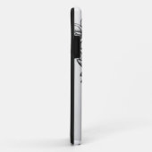 Blackwork Blumen-Telefon-Kasten Case-Mate iPhone Hülle (Hinten/Rechts)