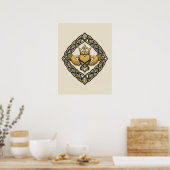 Blackwork Claddagh Poster (Küche)