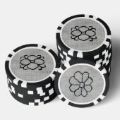 Blackwork embroidery poker chip (Stapel)