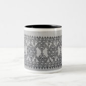 Blackwork embroidery two tone mug zweifarbige tasse (Mittel)