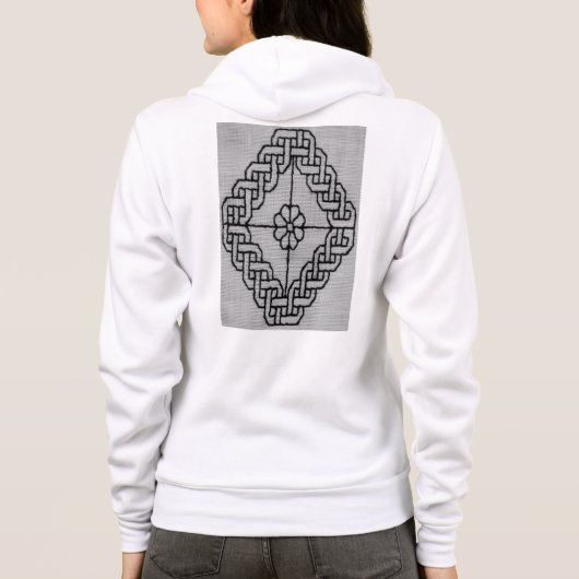 Blackwork embroidery zip up hoodie (Rückseite)