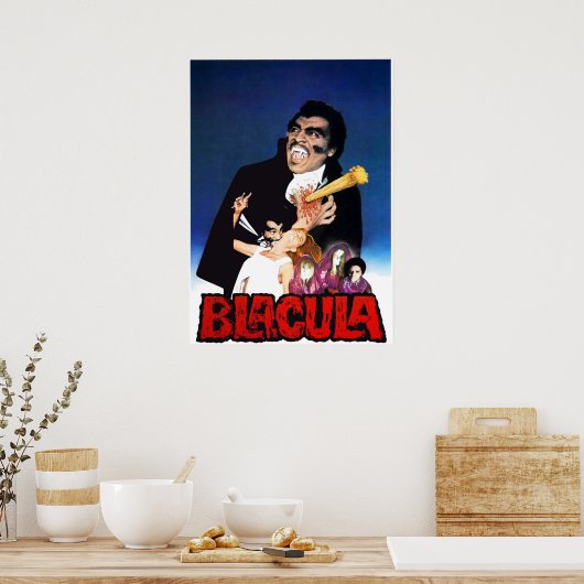 Blacula 1972 Blaxploitation Horror v6 Poster (Küche)