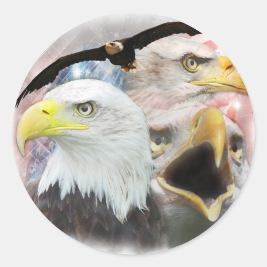 Blad Eagles Runder Aufkleber (Vorderseite)