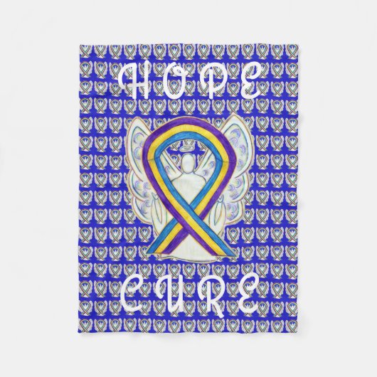 Bladde Cancer Awareness Ribbon Soft Chemo Blankets Fleecedecke (Vorderseite)