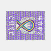 Bladde Cancer Awareness Ribbon Soft Chemo Blankets Fleecedecke (Vorderseite (Horizontal))