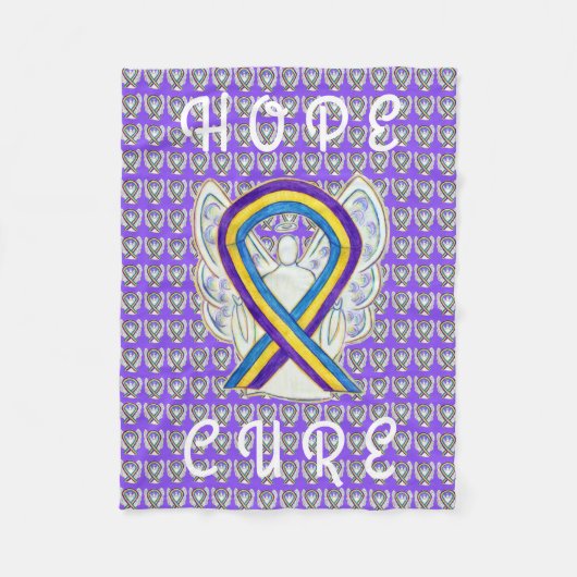 Bladde Cancer Awareness Ribbon Soft Chemo Blankets Fleecedecke (Vorderseite)