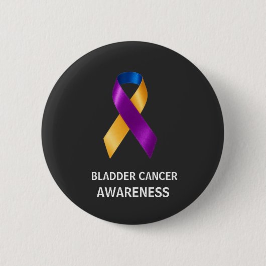 Bladder Cancer Awareness Merigold Ribbon Button (Vorderseite)