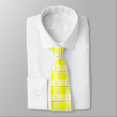 Bladder Cancer Awareness Plaid Yellow Ribbon Krawatte (Gebunden)