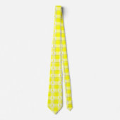 Bladder Cancer Awareness Plaid Yellow Ribbon Krawatte (Vorderseite)