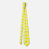 Bladder Cancer Awareness Plaid Yellow Ribbon Krawatte (Rückseite)