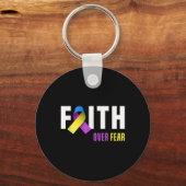 Bladder Cancer Warrior Faith God Bladder Cancer Aw Schlüsselanhänger (Vorderseite)
