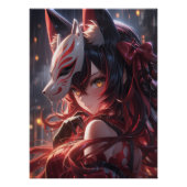 Blade der Kitsune | Japanischer Fox Samurai Poster (Vorderseite)