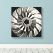 Bladed Impeller Disk des Elements Titanium Leinwanddruck (Insitu (Holzboden))