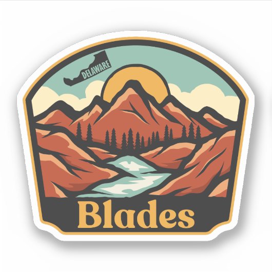 Blades, Delaware Aufkleber (Vorderseite)